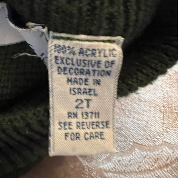 Lord & Taylor Baby Boys Green Train Sweater - Picture 4 of 4